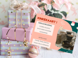 KINKEKAART JÕULUDEKS - KERAAMIKA TÖÖTUBA